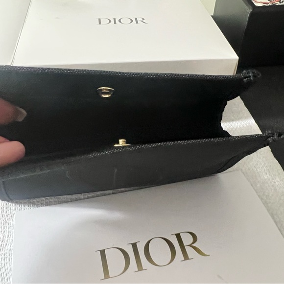 Authentic Dior Cosmetic Make-up bag, black, fabric, new with box and card! - Picture 5 of 5